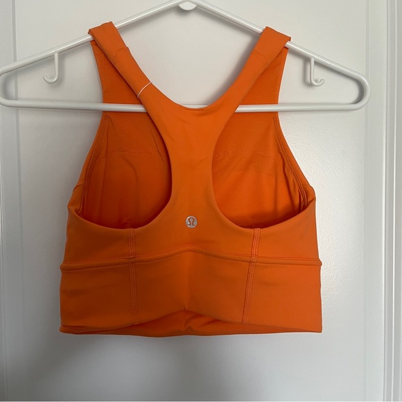 Lululemon Wunder Train Longline Bra Orange Frappe - Picture 2 of 6